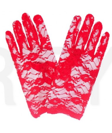 Gloves short lace Red BUY